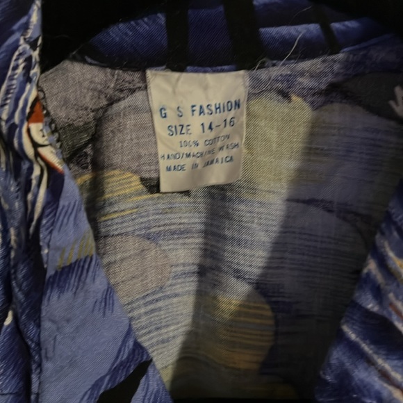 G S Fashion tropical button down tee - Picture 3 of 4